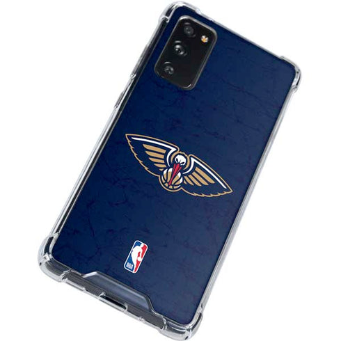 NBA New Orleans Pelicans Distressed Galaxy S20 FE Clear Case